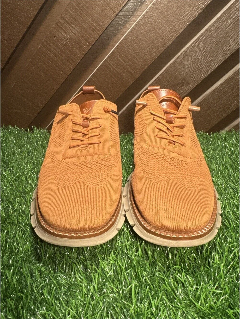 Men’s Brown Oxford Breathable Mesh Walking Business Casual Size 12